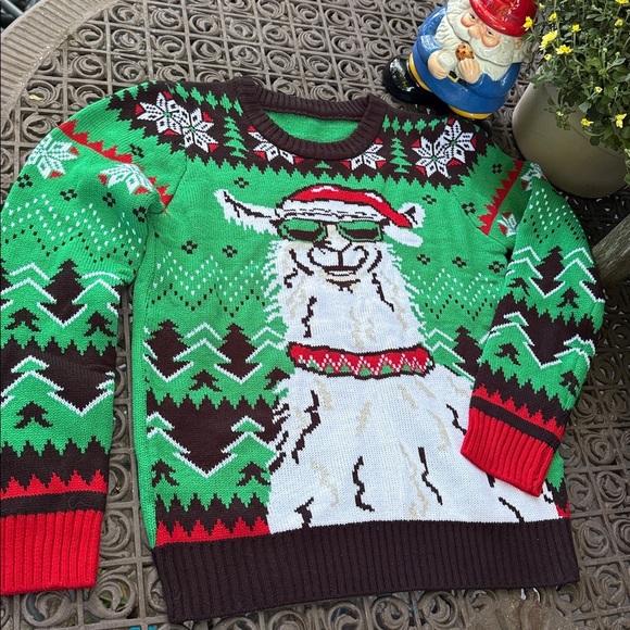 Christmas Sweater Colorful Knit Acrylic Sweater small - Picture 1 of 6